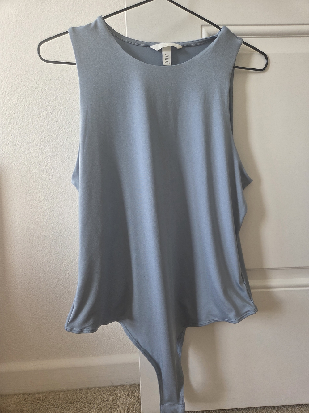 Light Blue Women's H&M Sleeveless Bodysuit Top